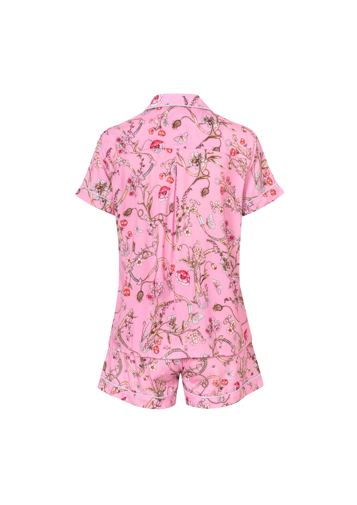 Herbaria Equestrian Pajama Set | Short Sleeve | Rose