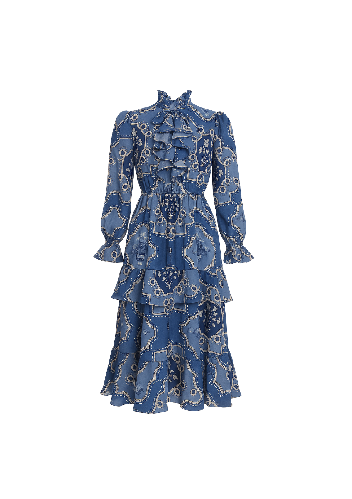 Caravelle Tunic-Dress | Veranda Print | Blue | Sample