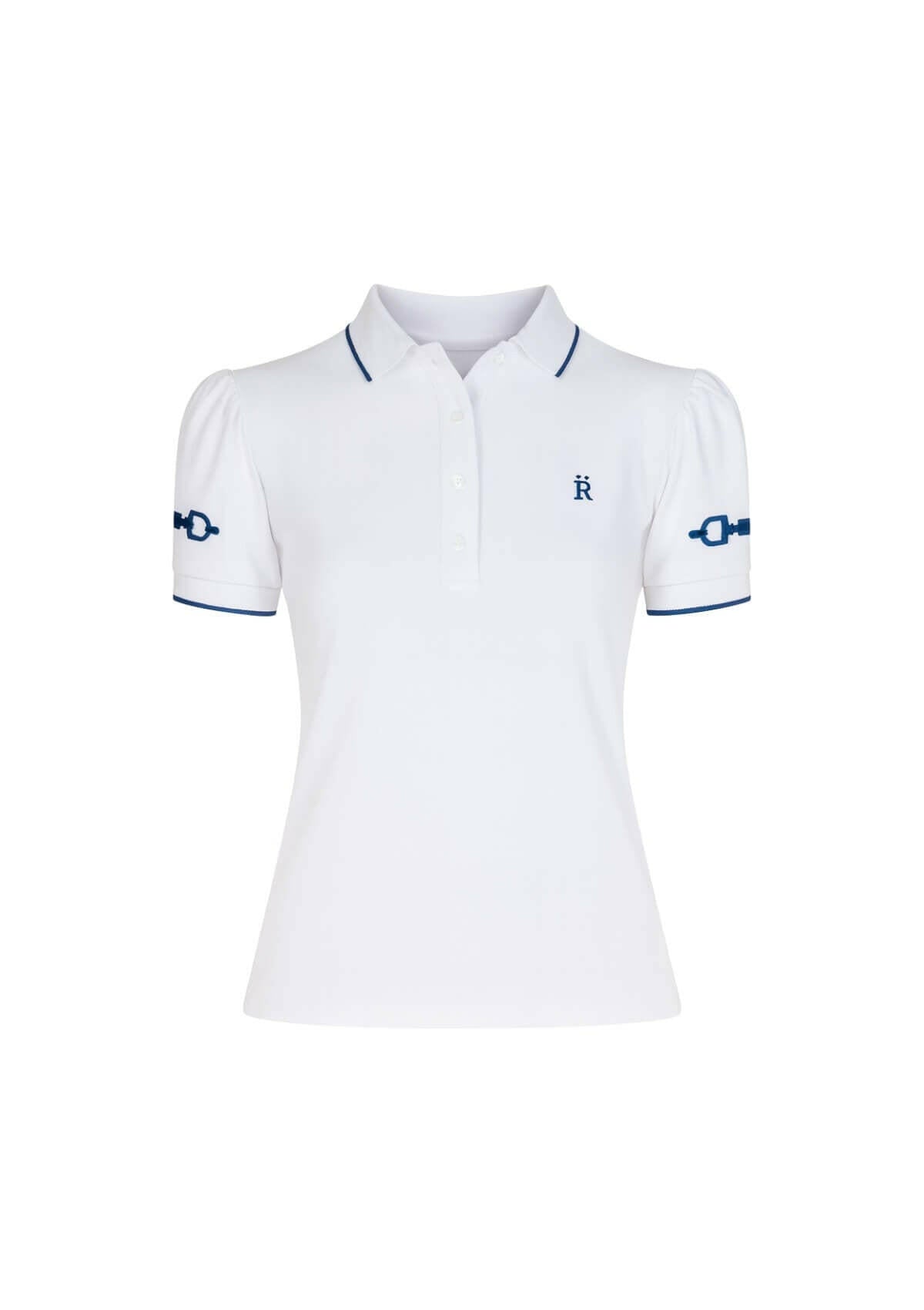 The Equestrian Polo-Shirt | Short Sleeve | White & Blue