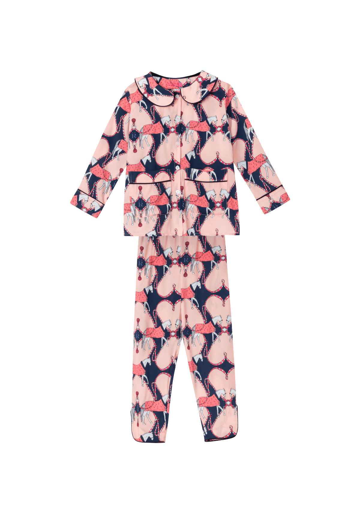 Horsebond Children's PJ's Set | Long Sleeve | Navy