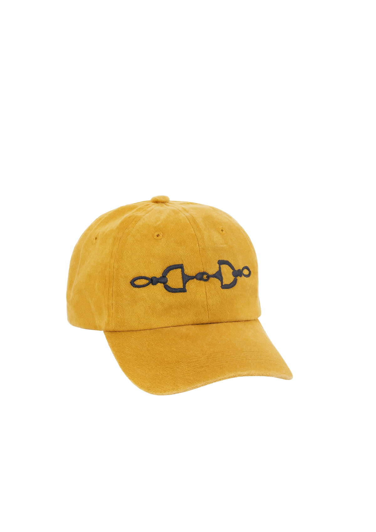 Equestrian Embroidered Cap | Yellow