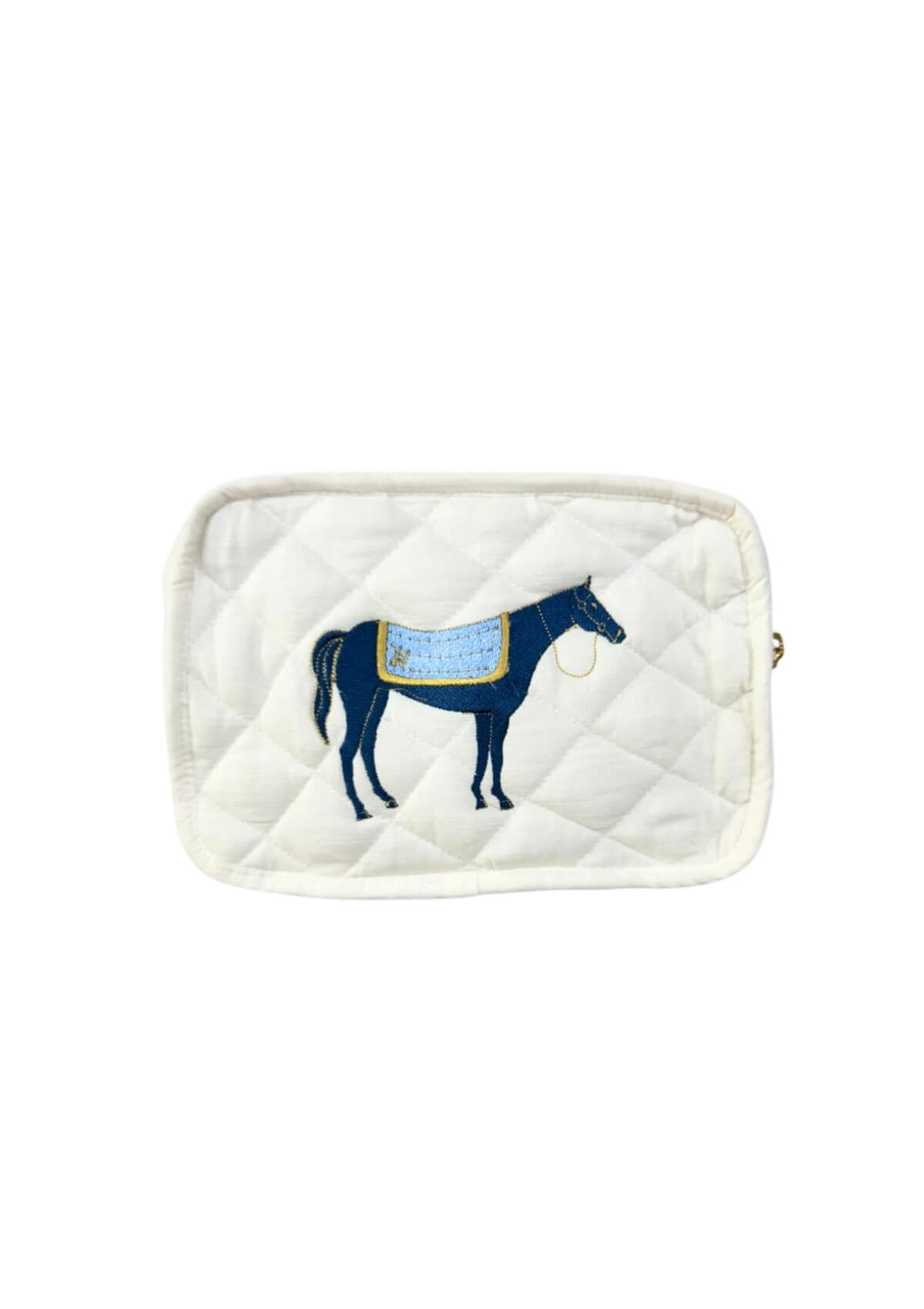 Hamptons Essentials Pouch | White & Blue