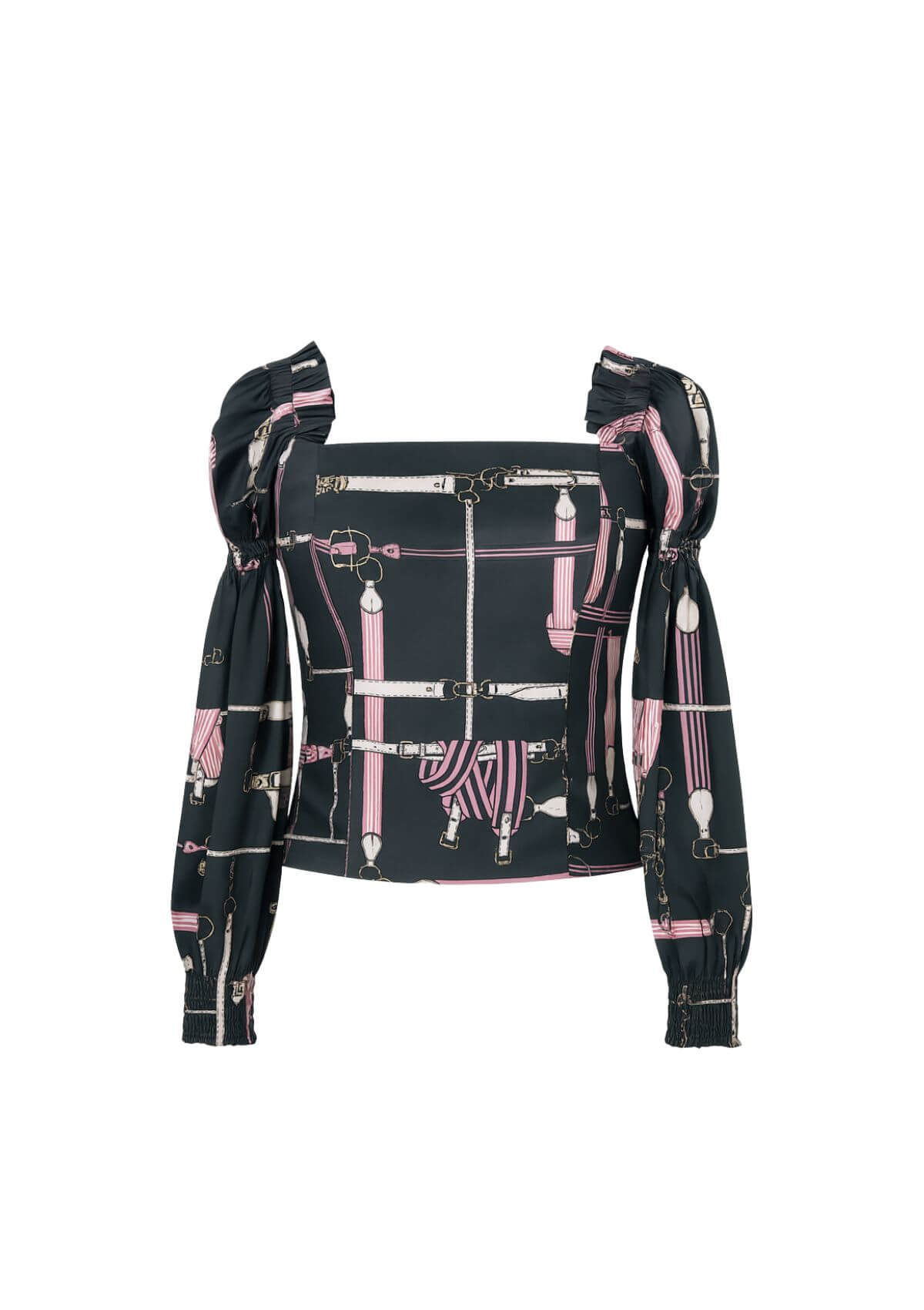 Ada Blouse | Jubilea Print | Hunter Green | Sample