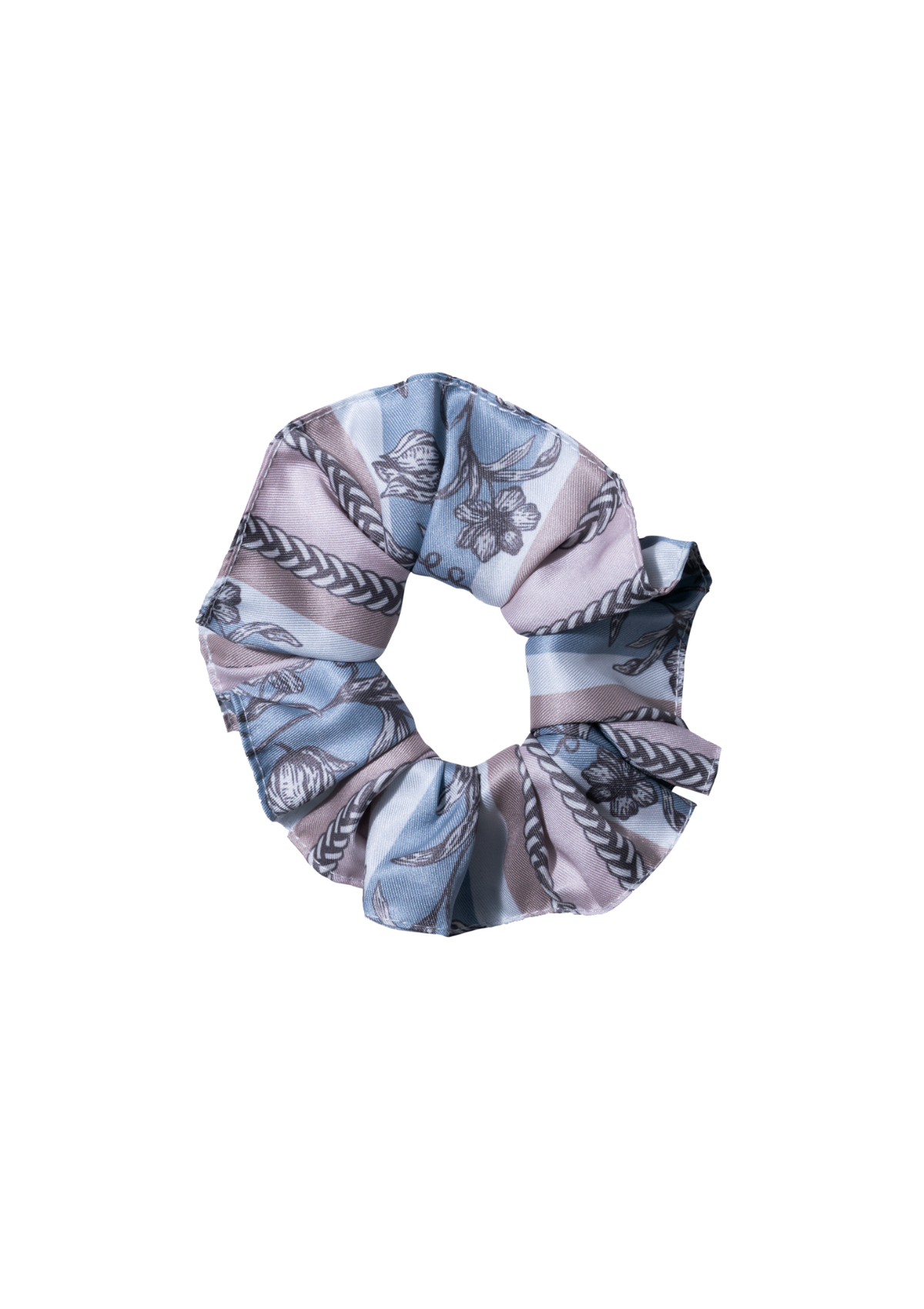 Hair Scrunchie | Blue & Rose