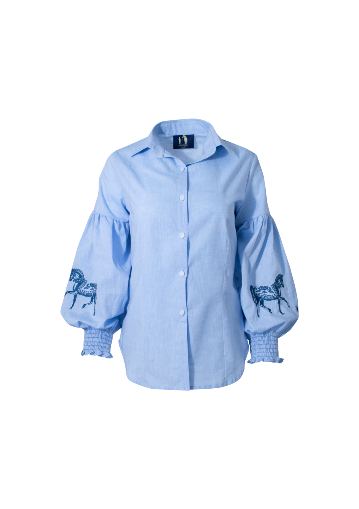 Annie Shirt Embroidered | Blue | Blue Horse