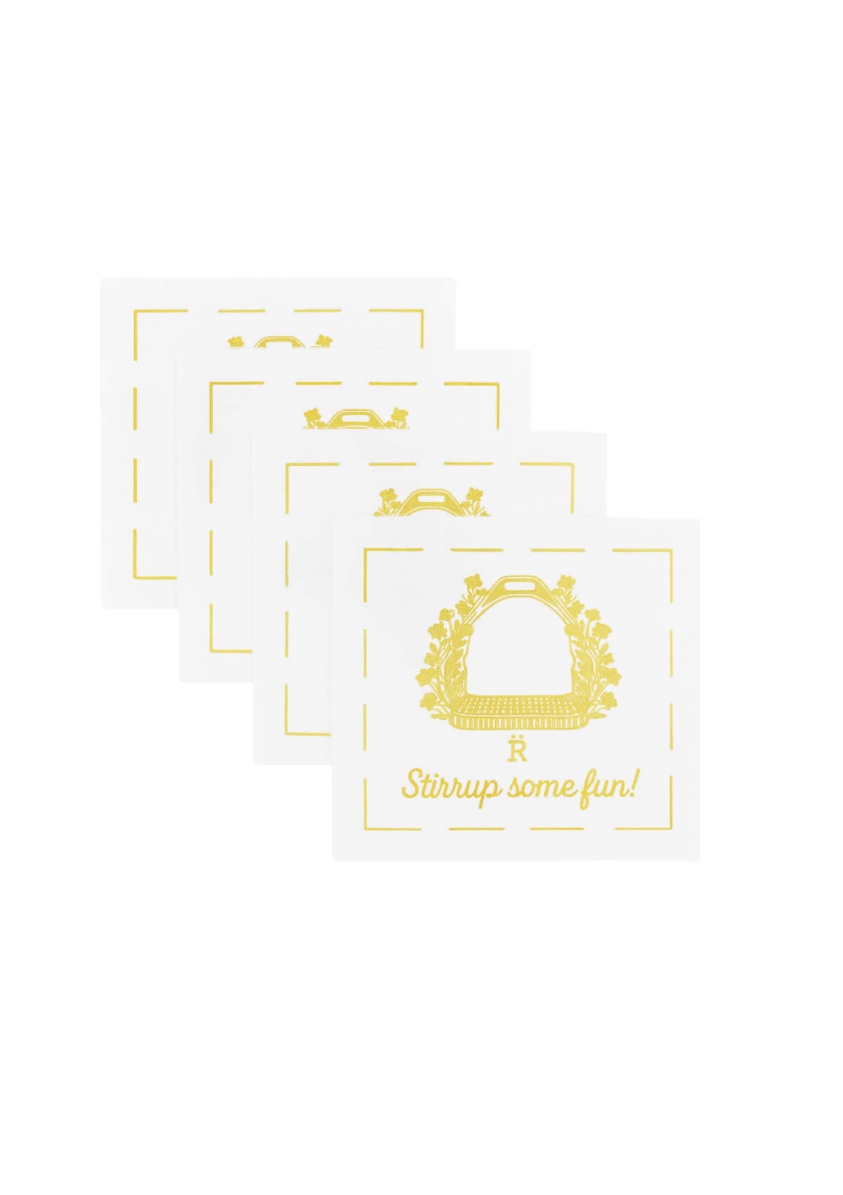 Stirrup Some Fun | Embroidered Cocktail Napkins