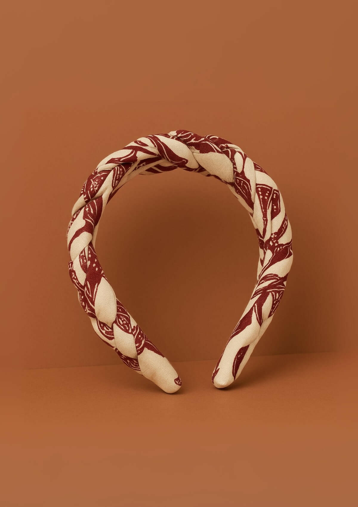 Printed Knotted Hairband | Blossomare Print | Crimson Cream