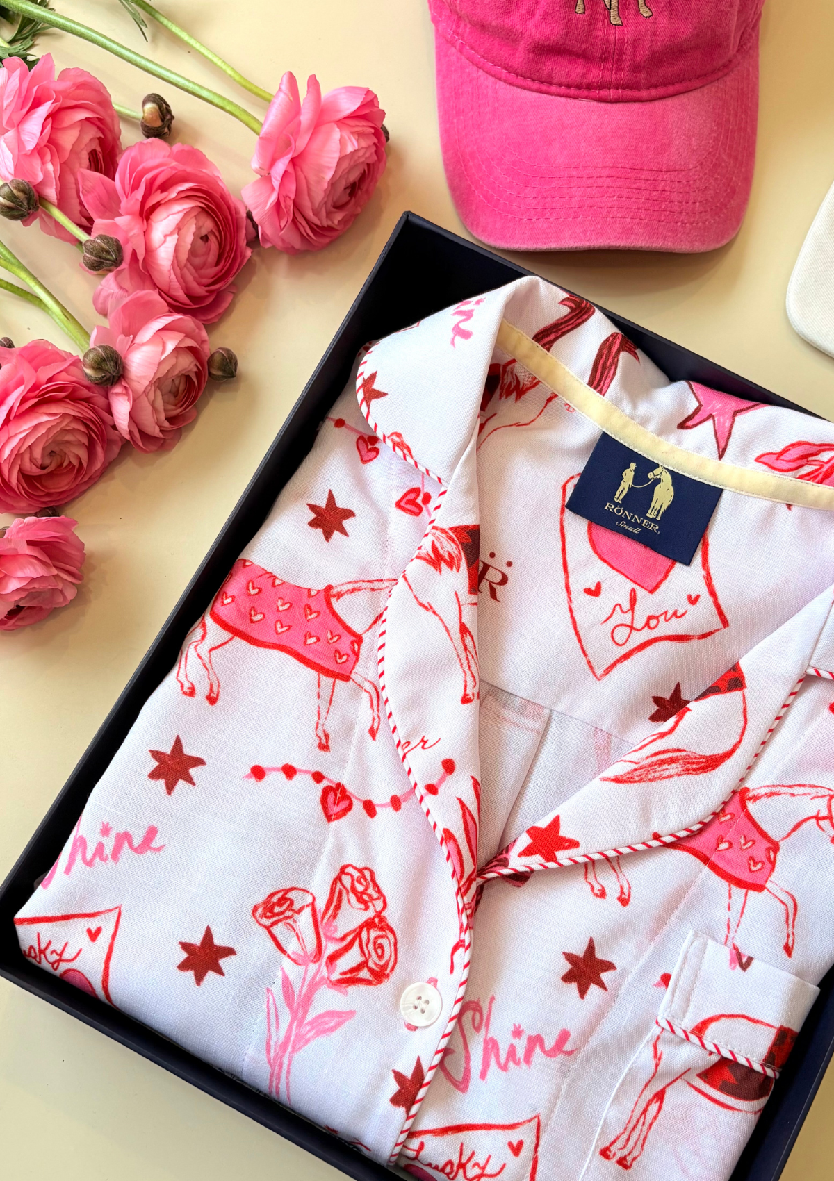 Riding The Stars PJ's Set | Long Sleeve | White | Sample