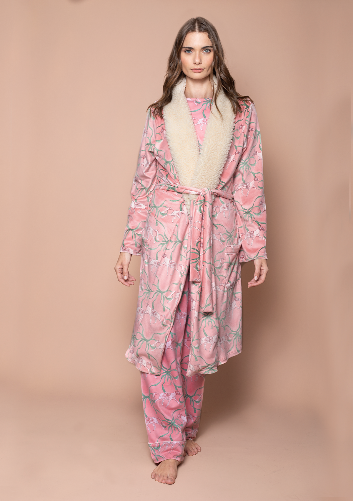 Robe Serenity | Pink & Mint | Equestrian Sleepwear Collection - Rönner