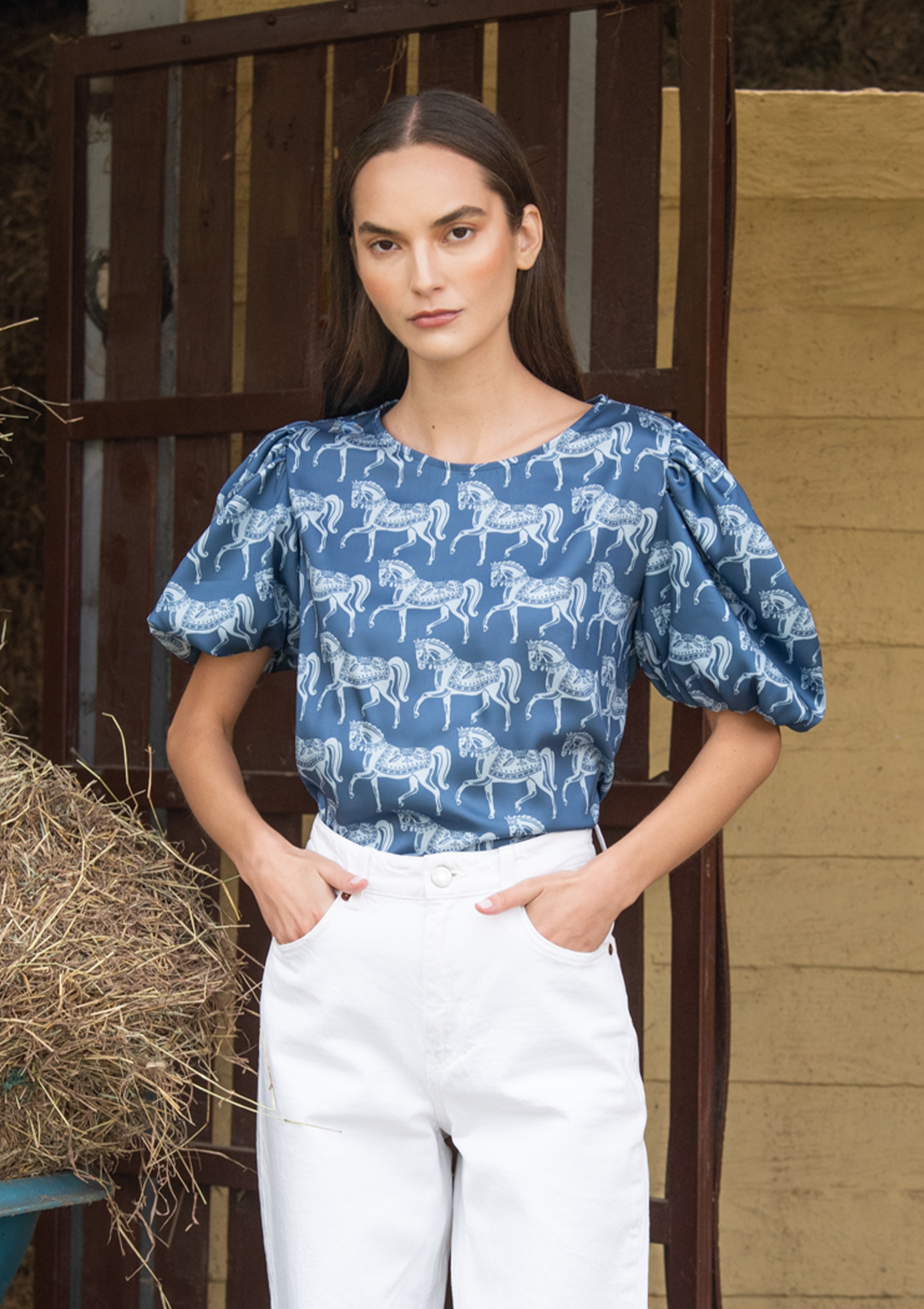 Rosamare Blouse | Blossomare Print | Sapphire