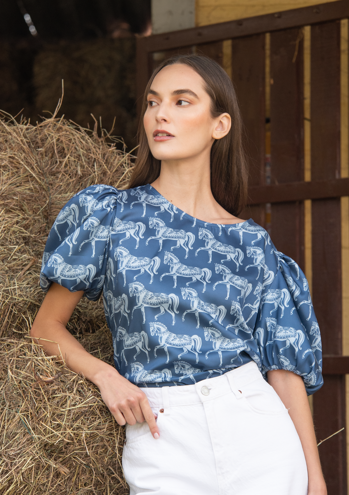 Rosamare Blouse | Blossomare Print | Sapphire