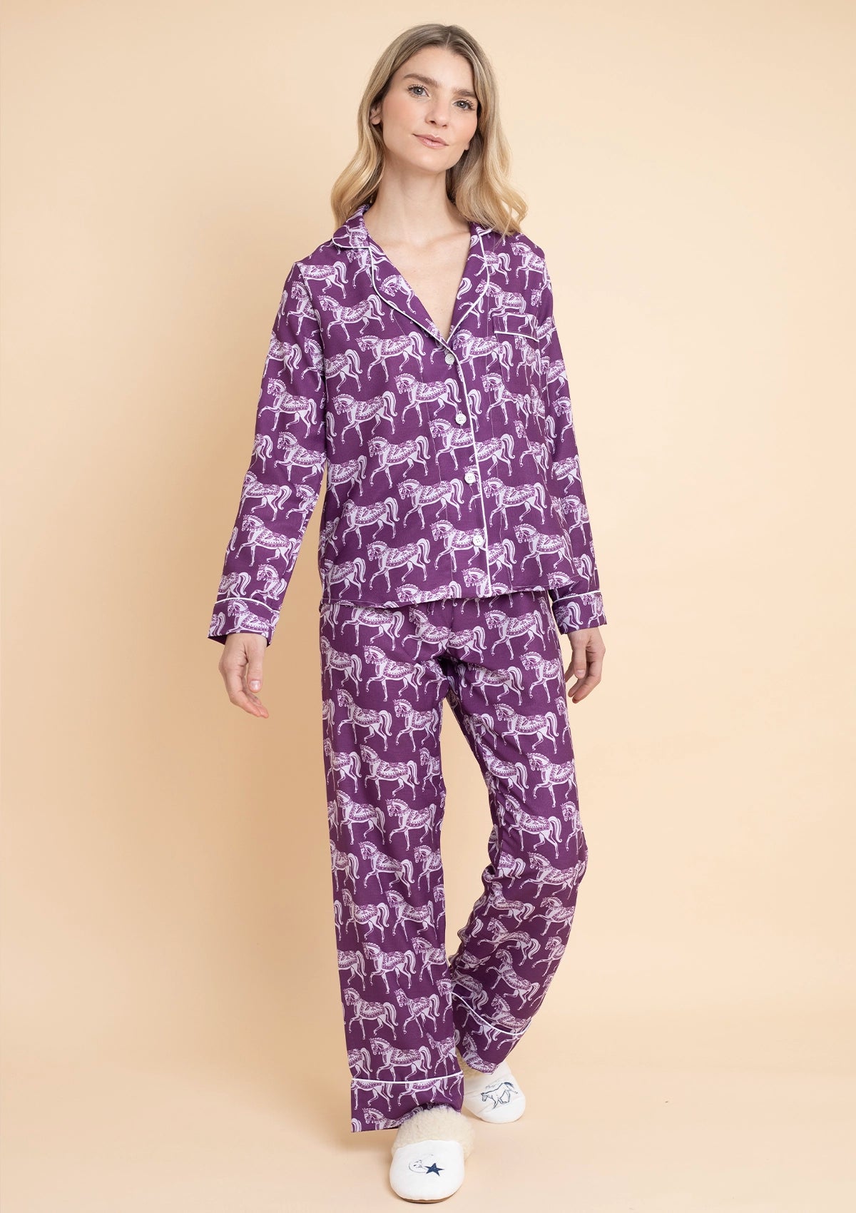 Whisper PJ's Set | Long Sleeve | Blossomare Print | Mulberry | Sample