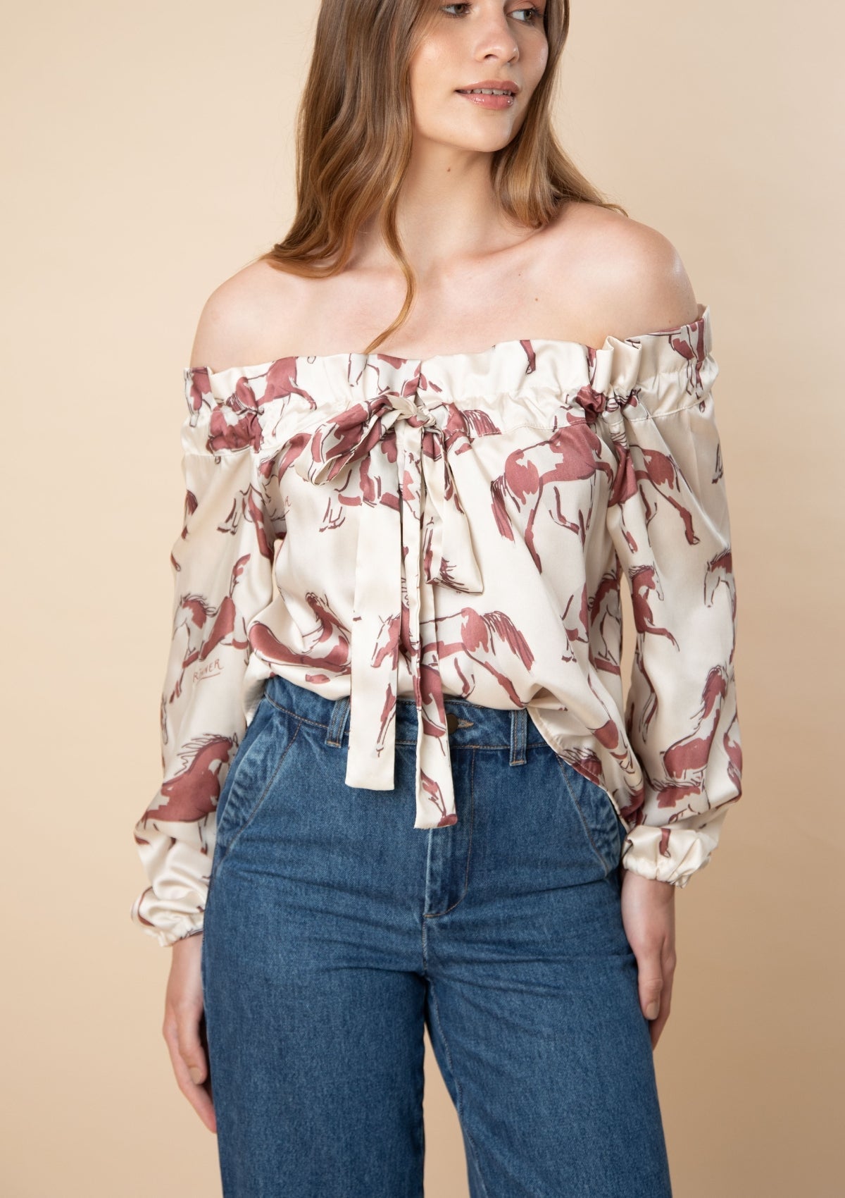 Adele Blouse | Volt Print | Terracotta Rust - RönnerXS