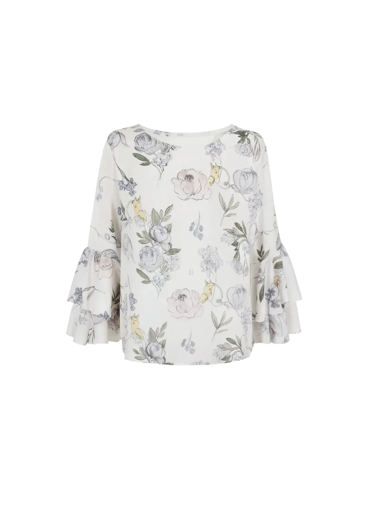 Alba Floral Blouse I White | Sample - RönnerS