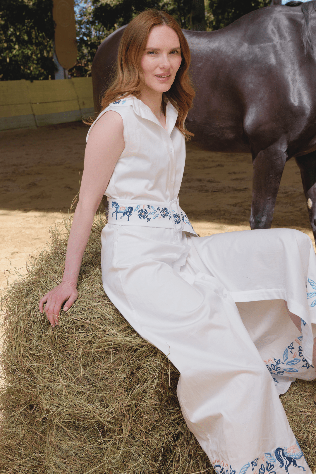 Annie Florale Embroidered Cotton Dress - RönnerDressXS