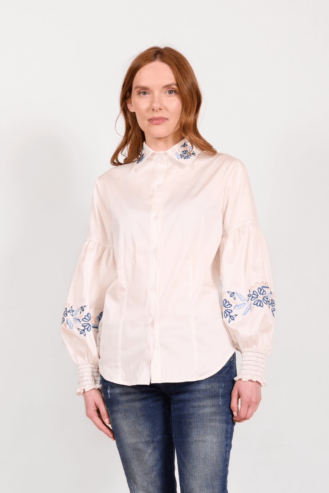 Annie Florale Shirt | White - RönnerBlouseXS