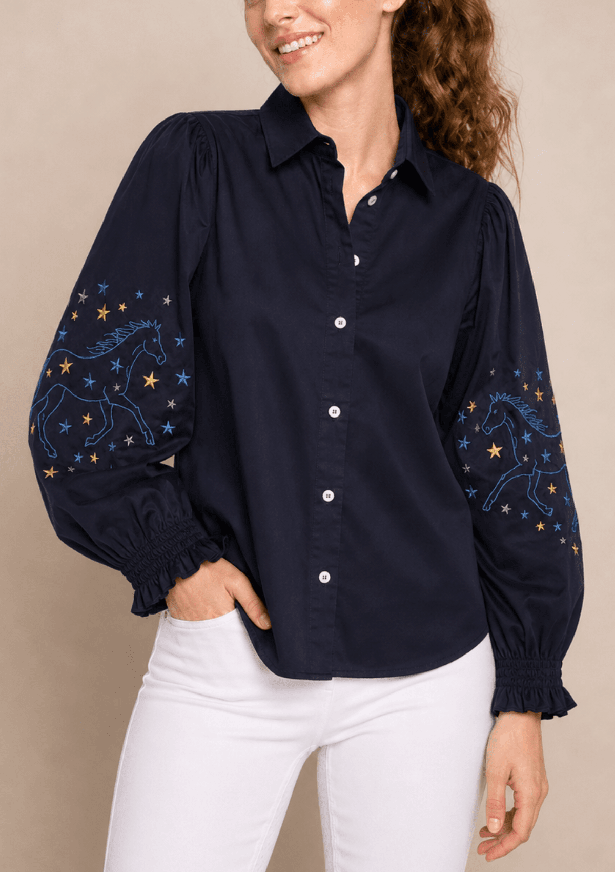 Annie Shirt | Stars Limited Edition | Navy - RönnerXS