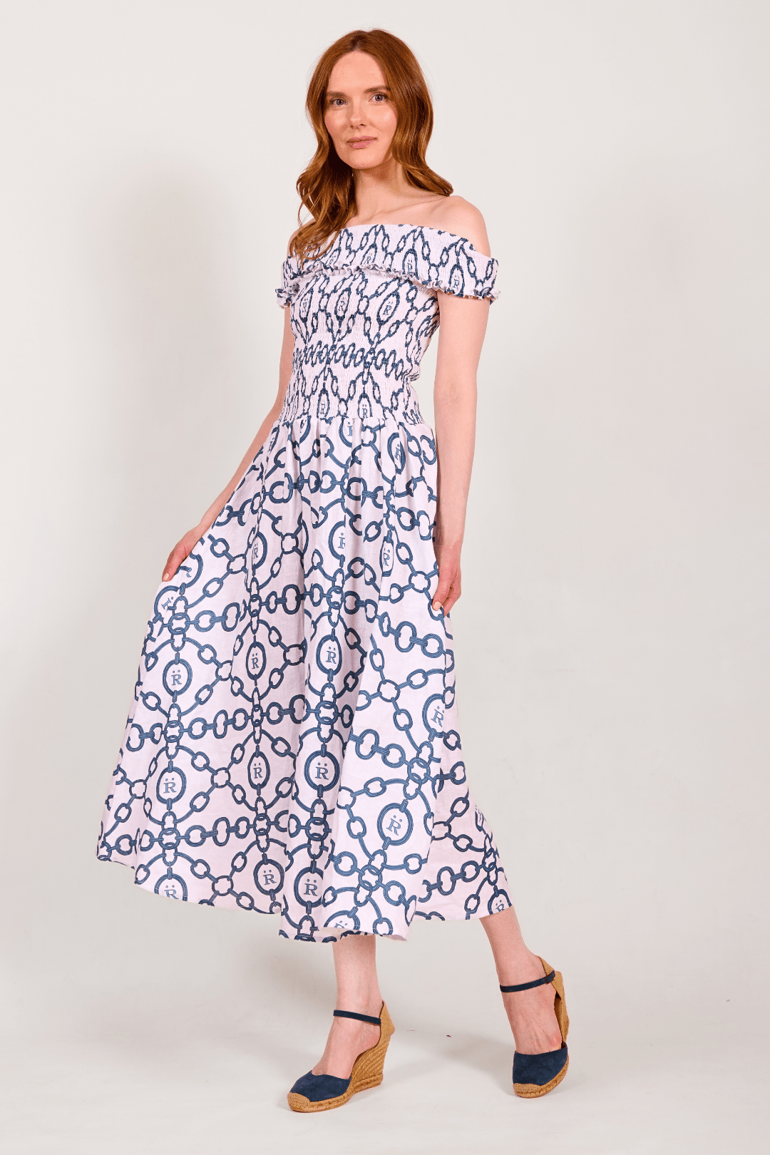 Aros Smocked Linen Dress - RönnerDressWhite