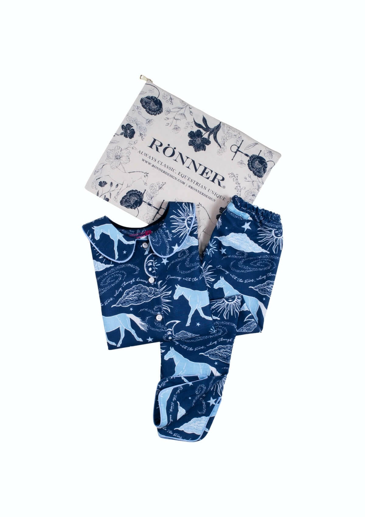Astral Print Long Sleeve | Children's PJ'S | Navy & Blue - RönnerPyjama6 yrs