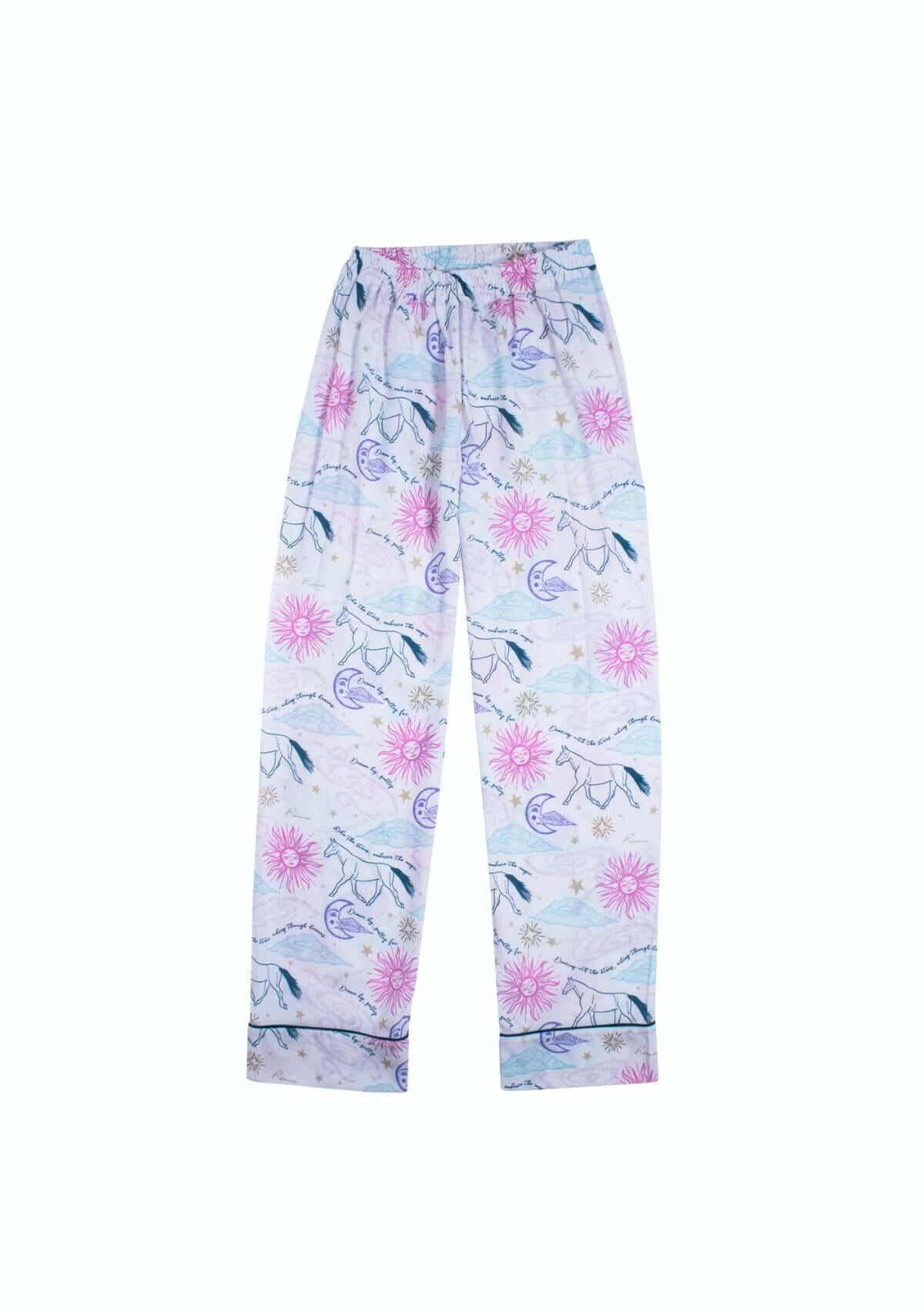 Astral Print PJ'S | Long Sleeve | White - RönnerS