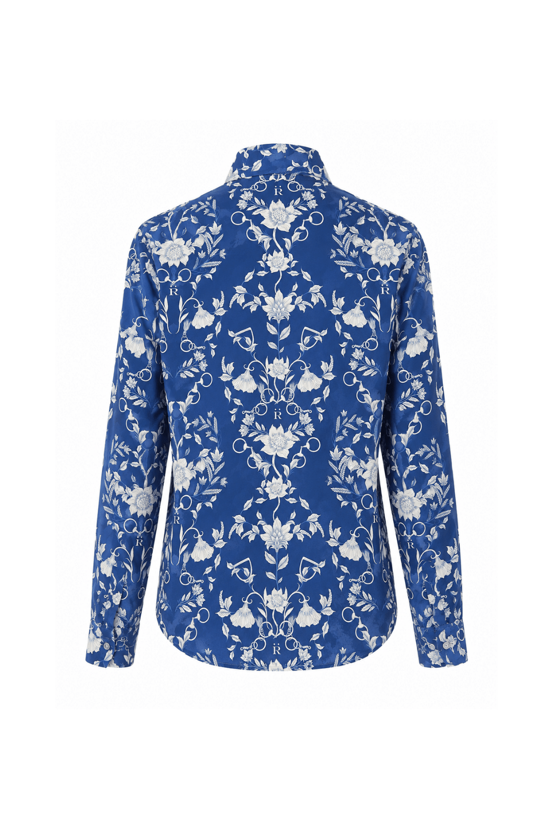 Basic Linen Shirt | Bridle Botanica Print - RönnerRoyal Blue