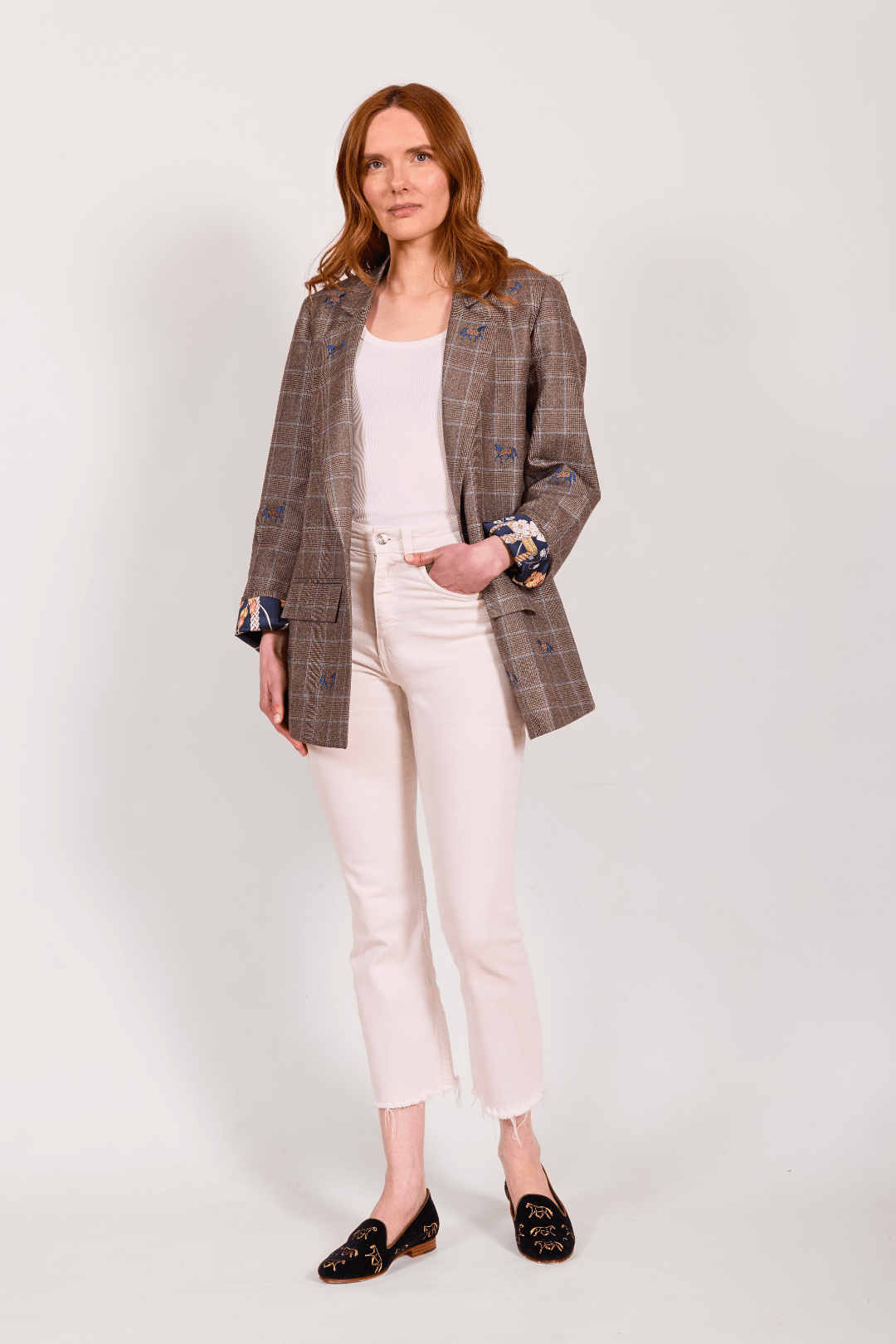 Belmont Blazer | Embroidered Italian Wool - RönnerBlazerGrey