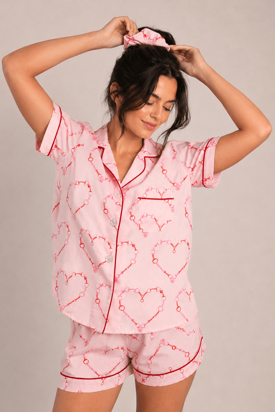 Bit of Love PJ Set | Rose | Short Sleeve - RönnerShort Sleeve SetXS