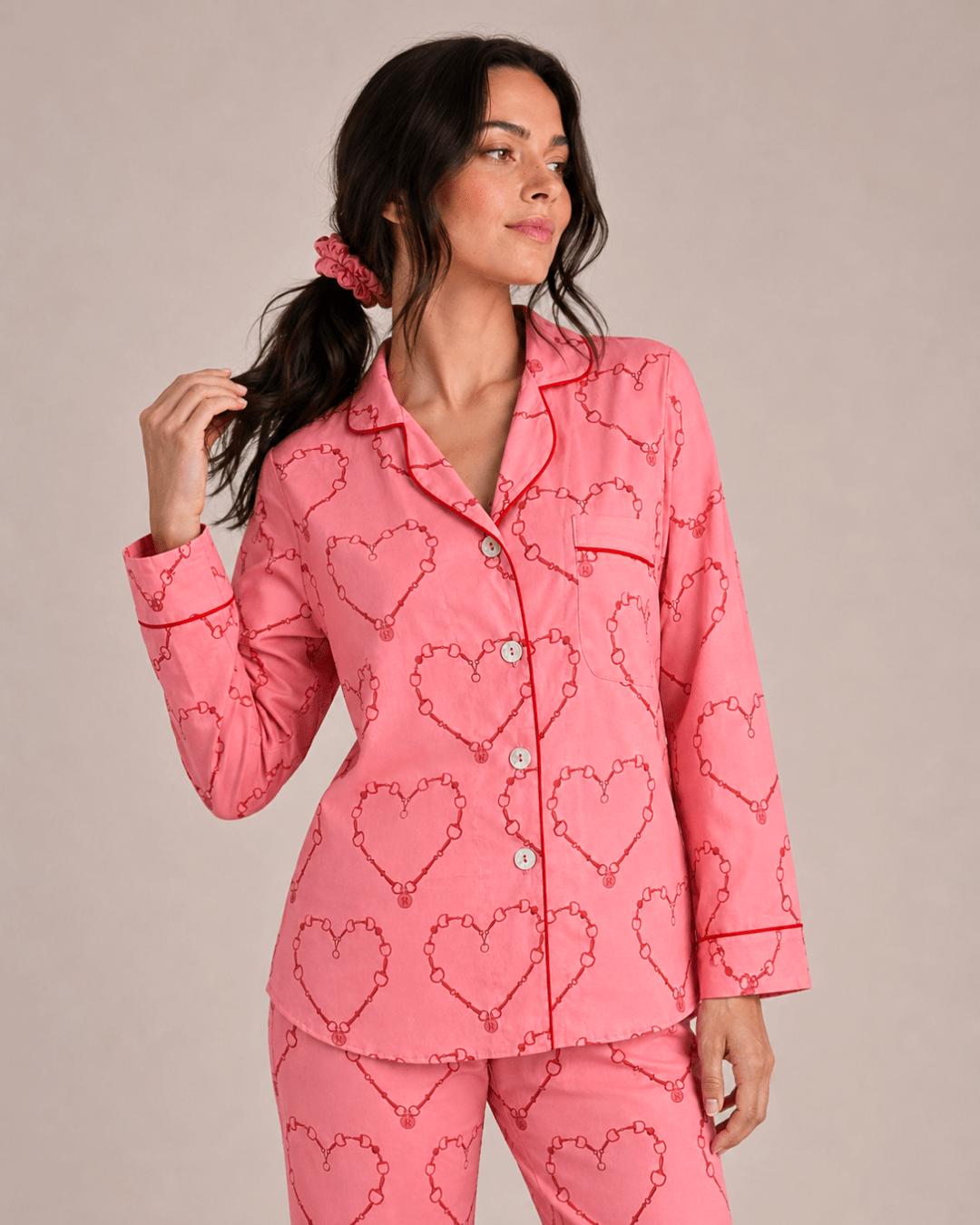 Bit of Love PJ Set | Watermelon Pink | Long Sleeve - RönnerLong Sleeve SetXS