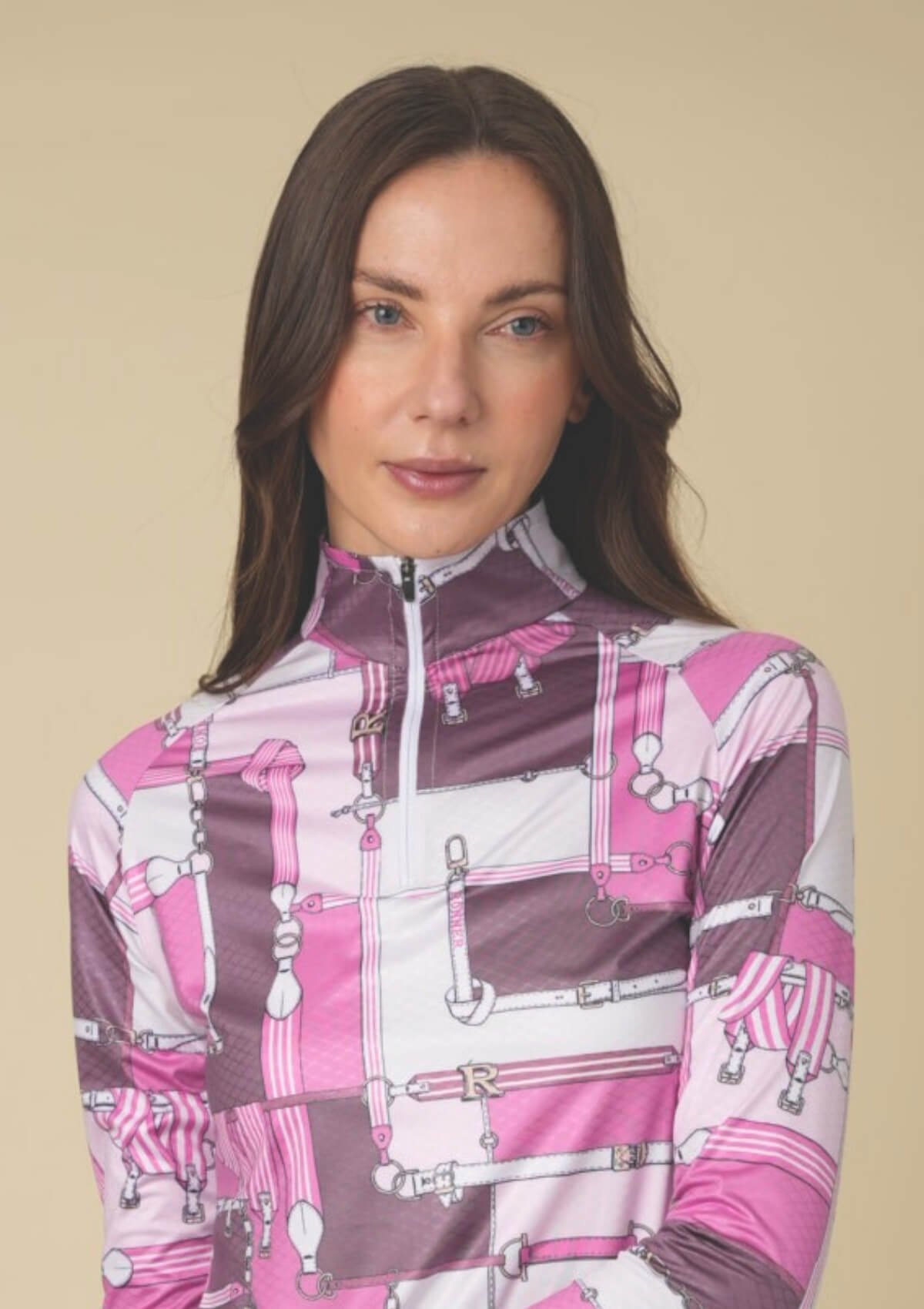 Bliss Q-Zip | Long Sleeve | Jubilea Print | Hot Pink