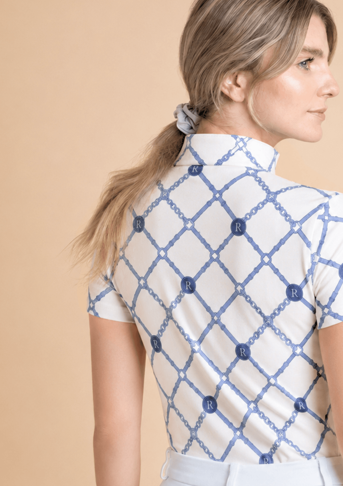 Bliss Quarter - Zip | Short Sleeve | Beltina Print | Blue - RönnerShirtXS