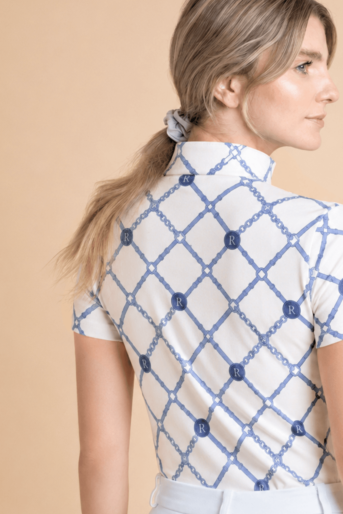 Bliss Quarter - Zip | Short Sleeve | Beltina Print | Blue - RönnerShirtXS