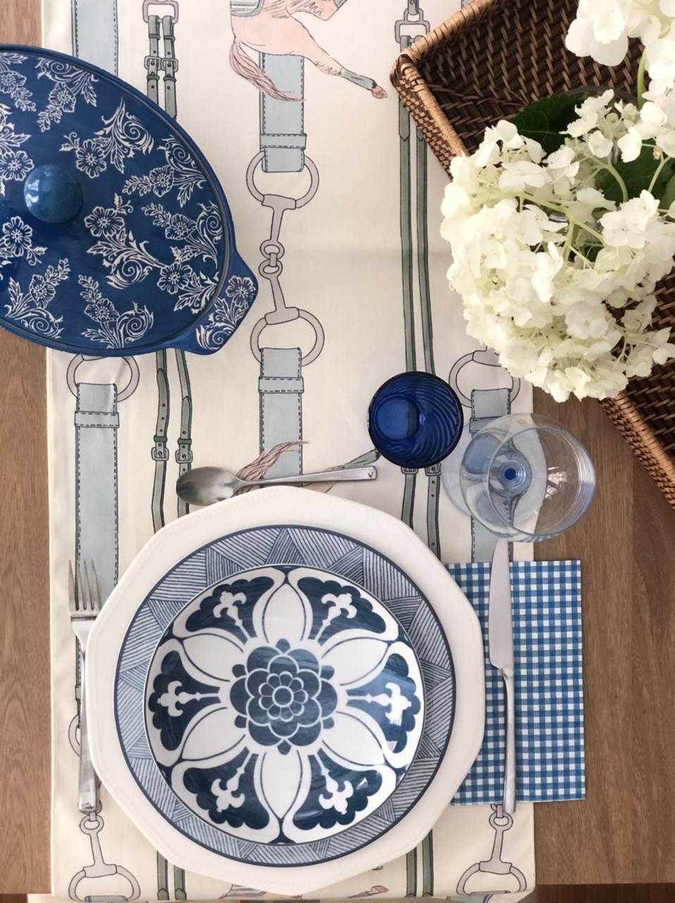 Bon Vivant Table runner | Blue - Rönner