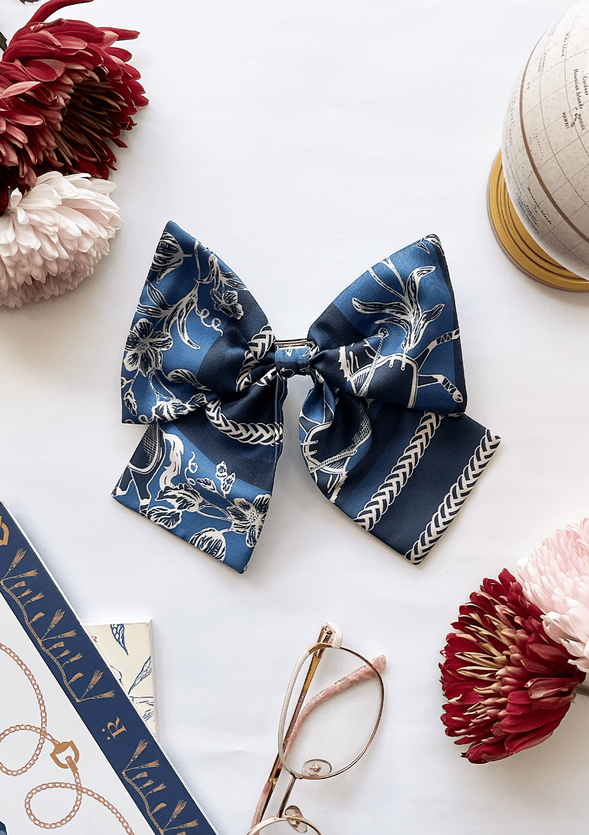 Bow Hair Tie - RönnerAccesoriesFibonacci Navy