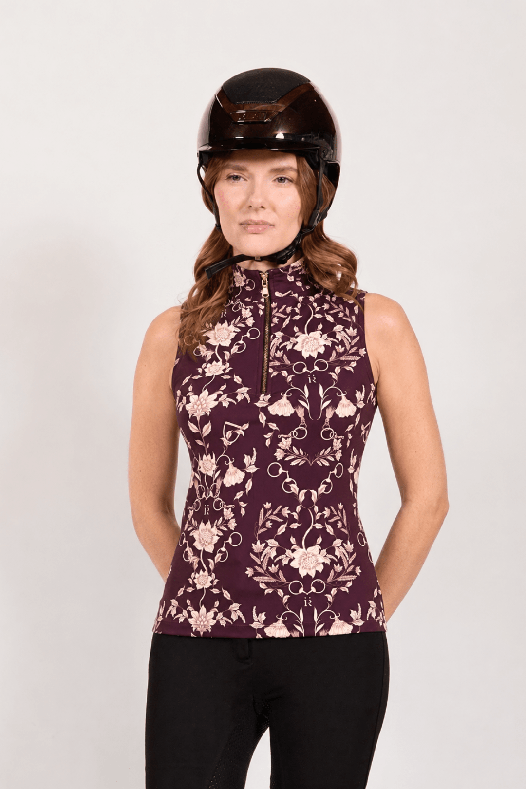 Bridle Botanica Sleeveless Q-Zip - RönnerShirtBurgundy