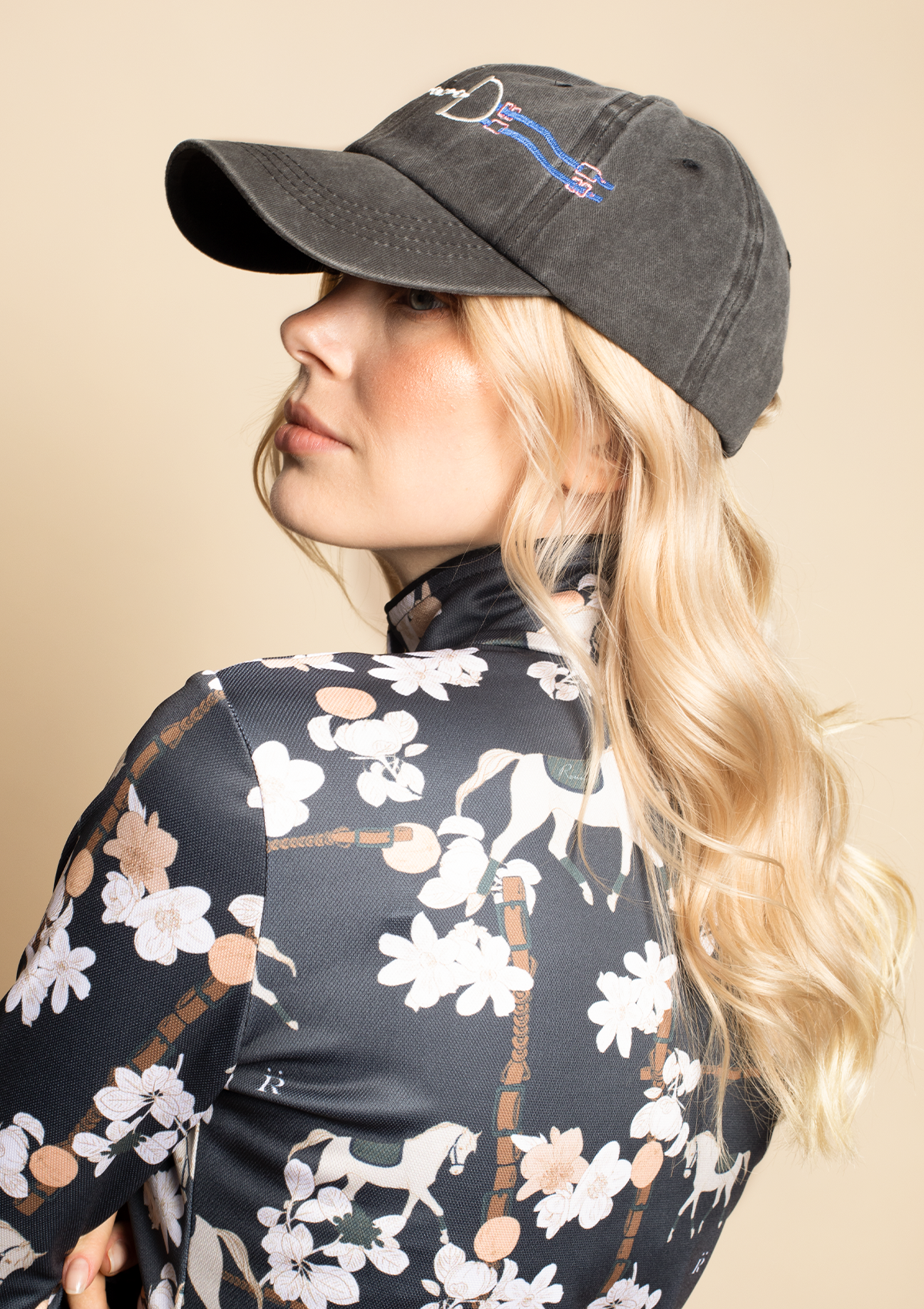 Equestrian Cotton Sporty Snaffle Cap | Black - Rönner