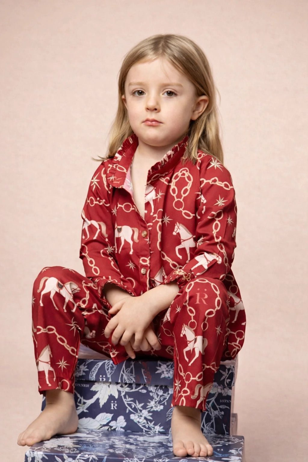 Celeste Children's PJ's Set | Long Sleeve | Magical Horse Print - RönnerPijama Set2 yrs