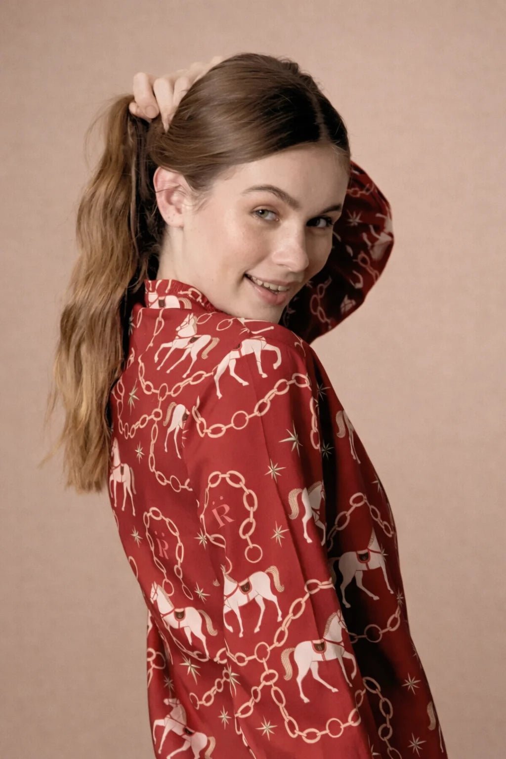 Celeste | Hair Scrunchie | Magical Horse Print - RönnerAccesoriesEvergreen