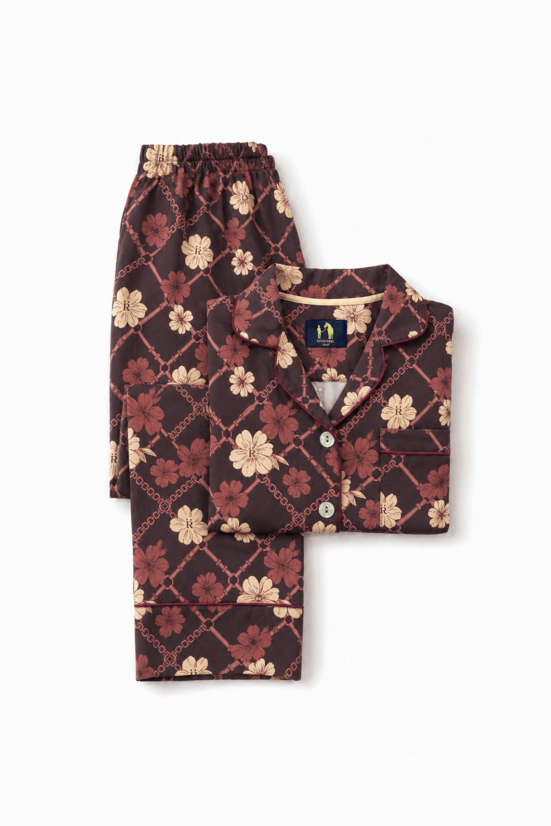 Dahlia PJ Set | Long Sleeve - RönnerLong Sleeve SetBurgundy