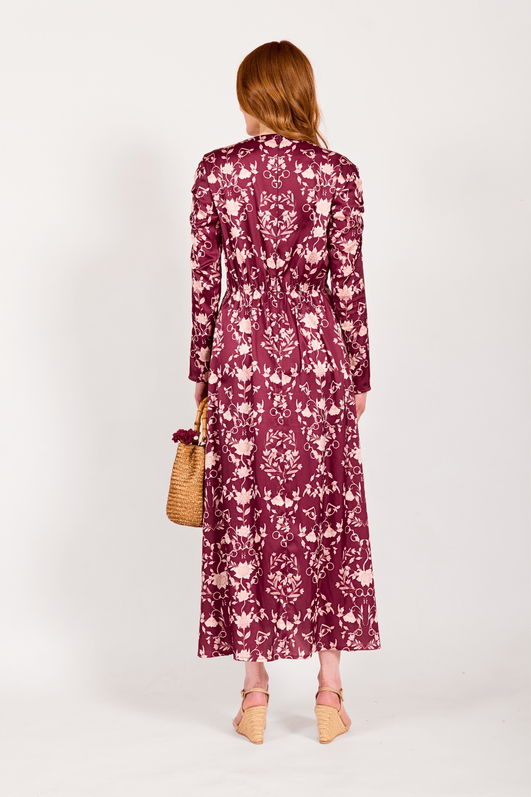 Dakota Sateen Dress - RönnerDressBurgundy