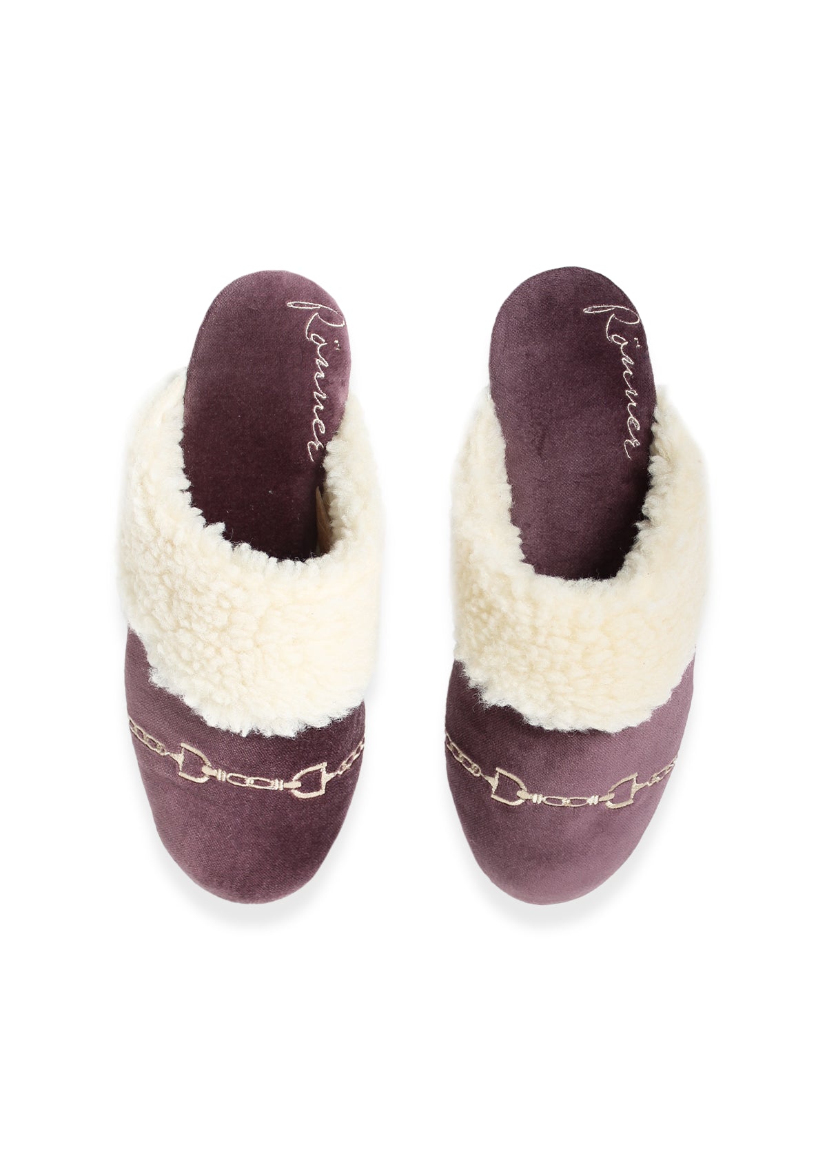 Snaffle Velvet Slippers | Plum