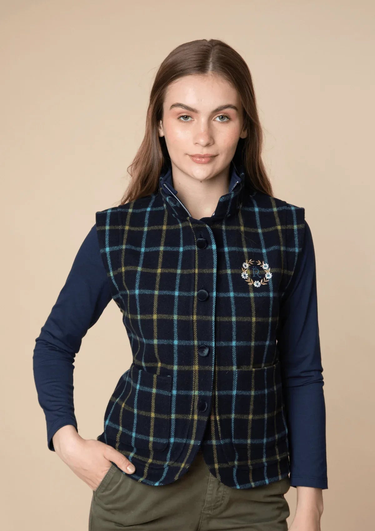 Elowen Wool Vest | Navy - RönnerVestXS