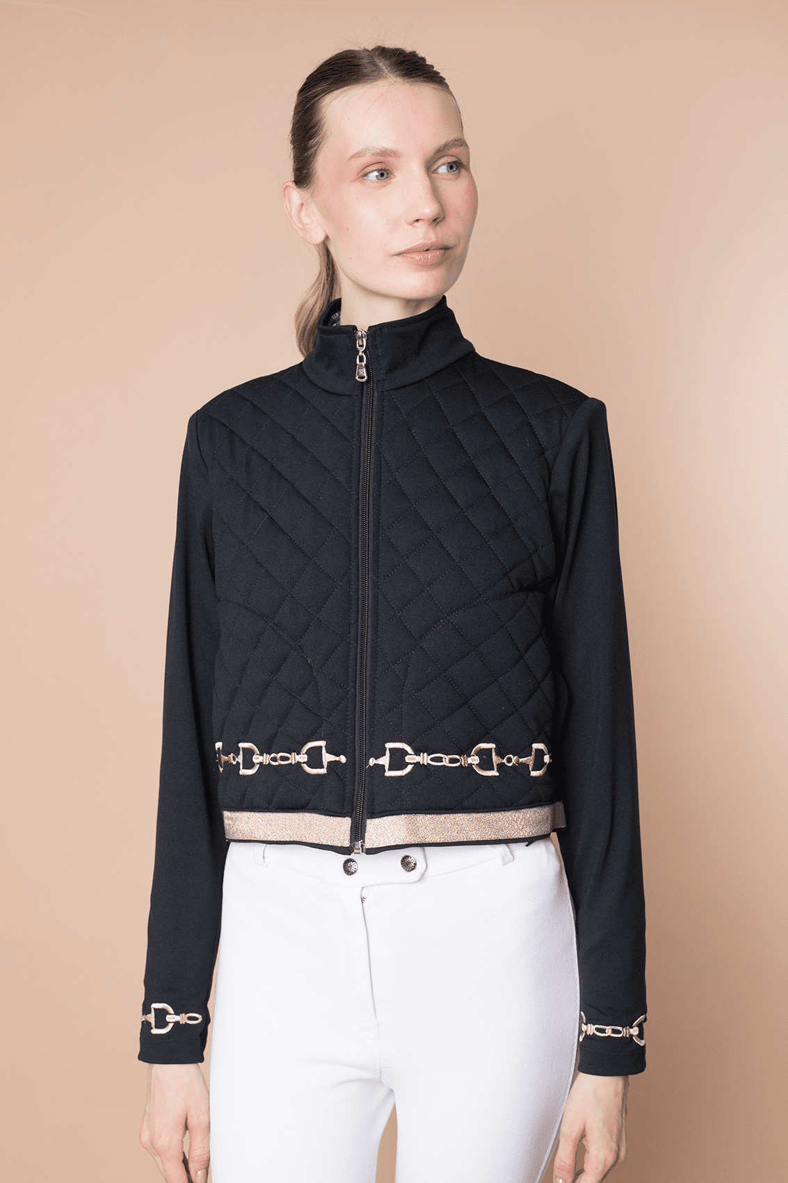 Ember Embroidered Cropped Zip Jacket - RönnerJacketsXS