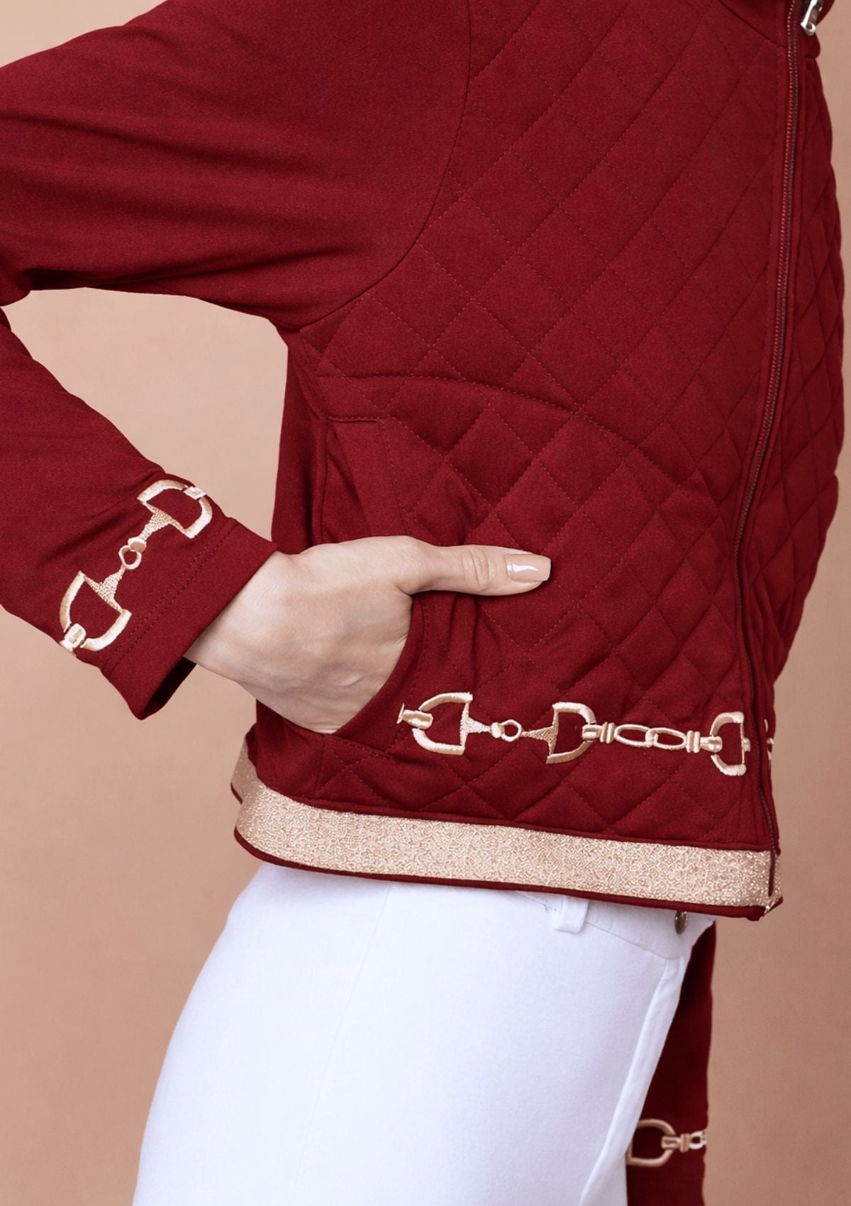 Ember Embroidered Cropped Zip Jacket - RönnerJacketsXS