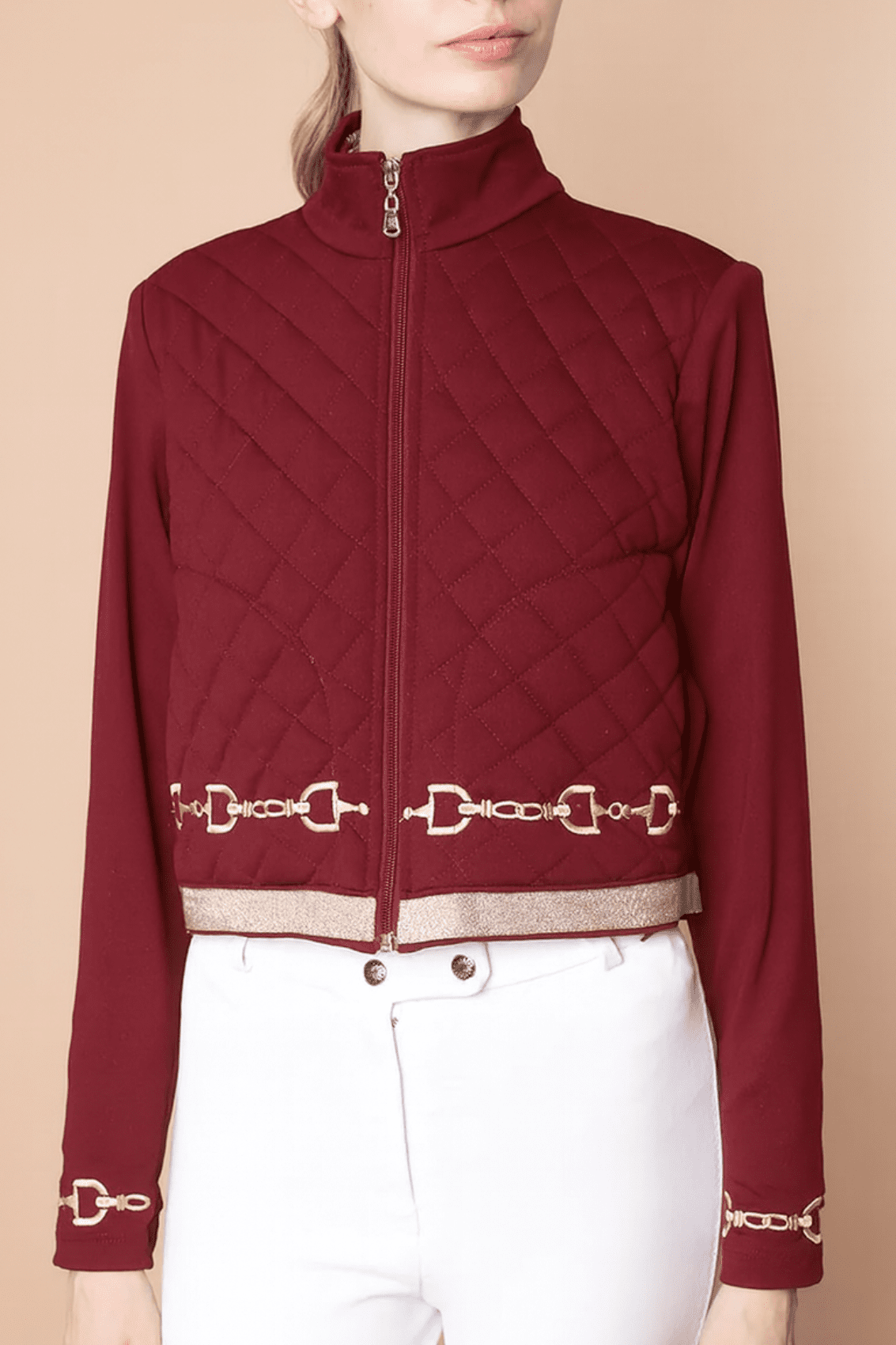 Ember Embroidered Cropped Zip Jacket - RönnerJacketsXS