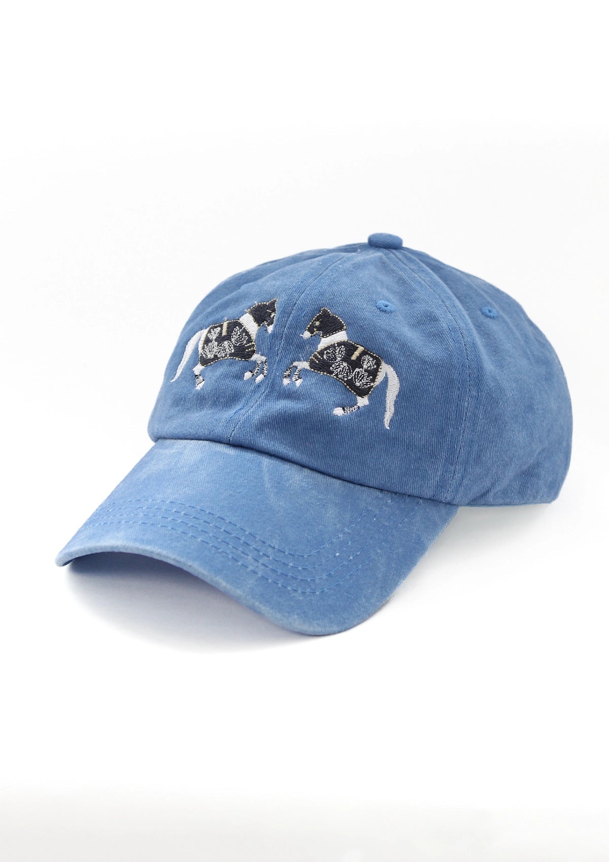 Equestrian Cotton Carousel Cap - RönnerCapWhite|Blue Horse