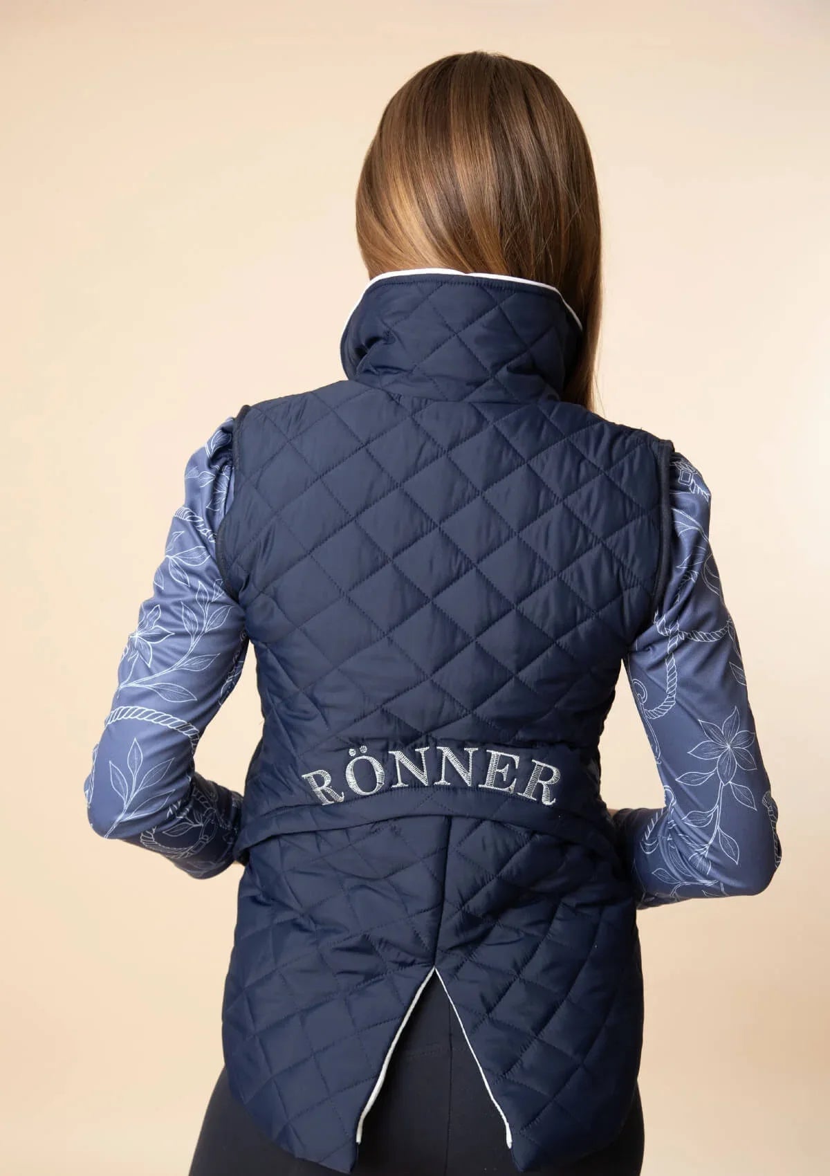 Florence Barn Vest | Embroidered | Navy - RönnerVestXS