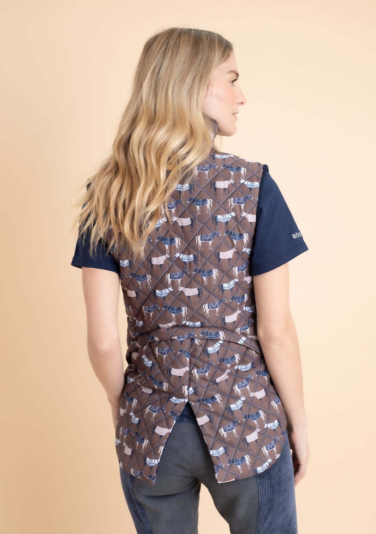 Florence Barn Vest | Victory Print | Chocolate