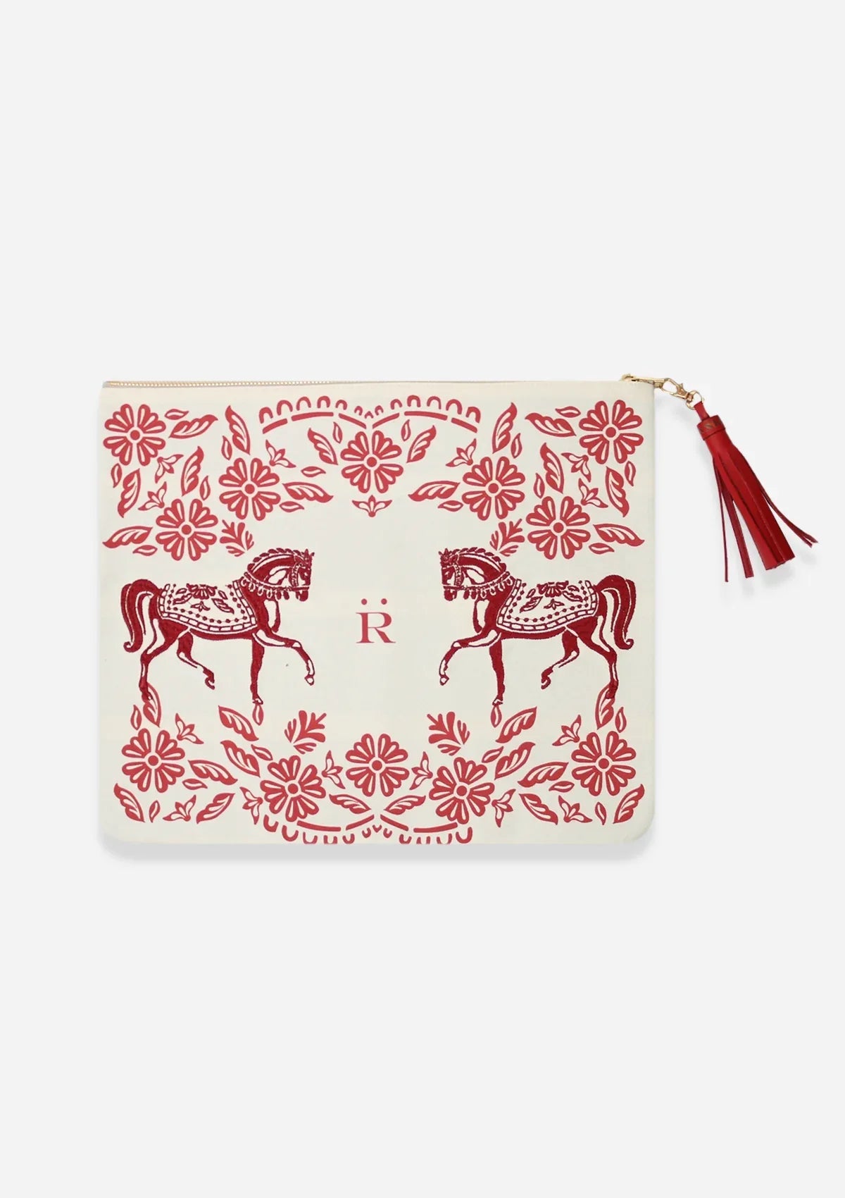 Flower Horses Pouch - RönnerPouchRed