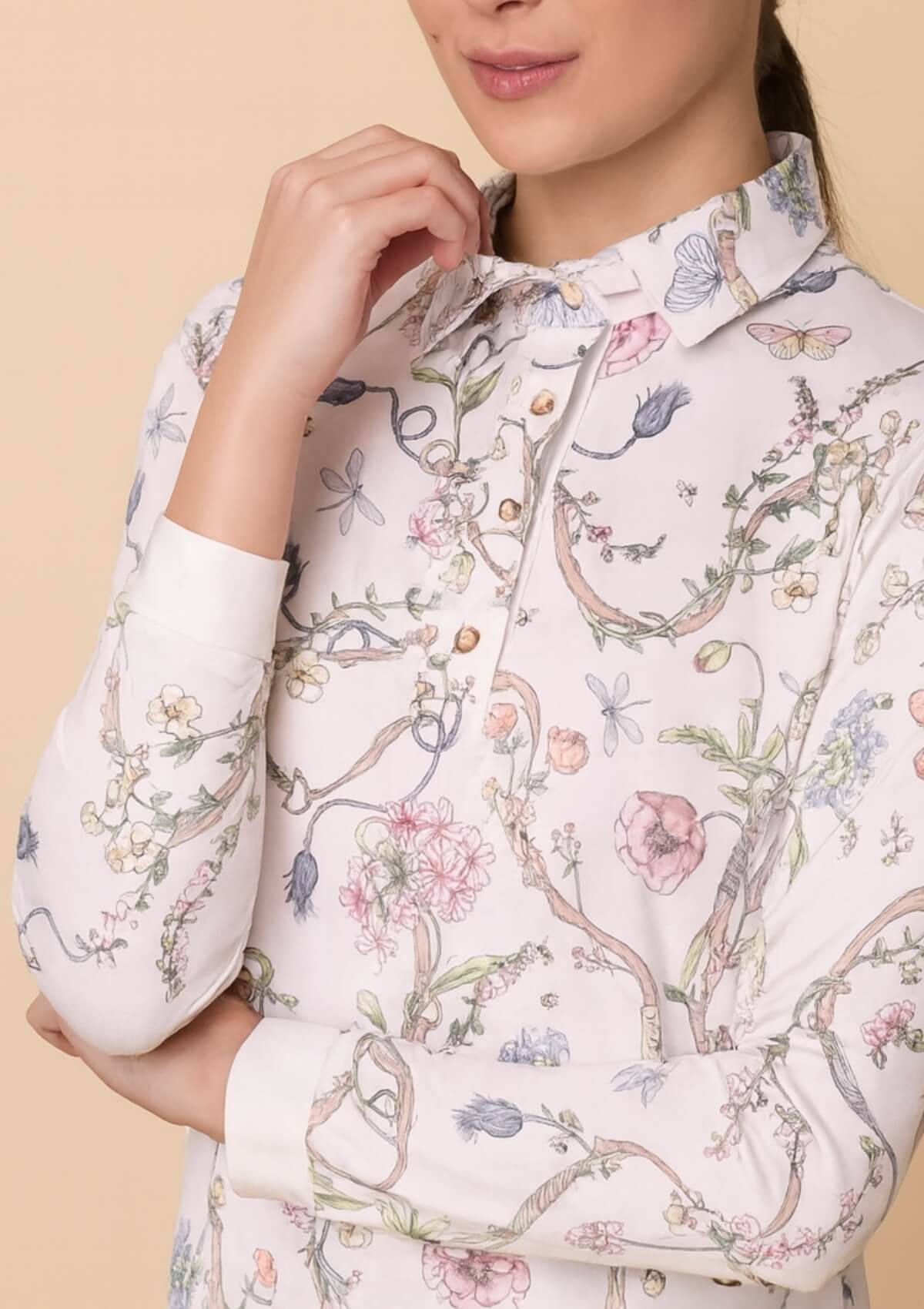 Herbaria Equestrian Polo-Shirt | Long Sleeve | Cream