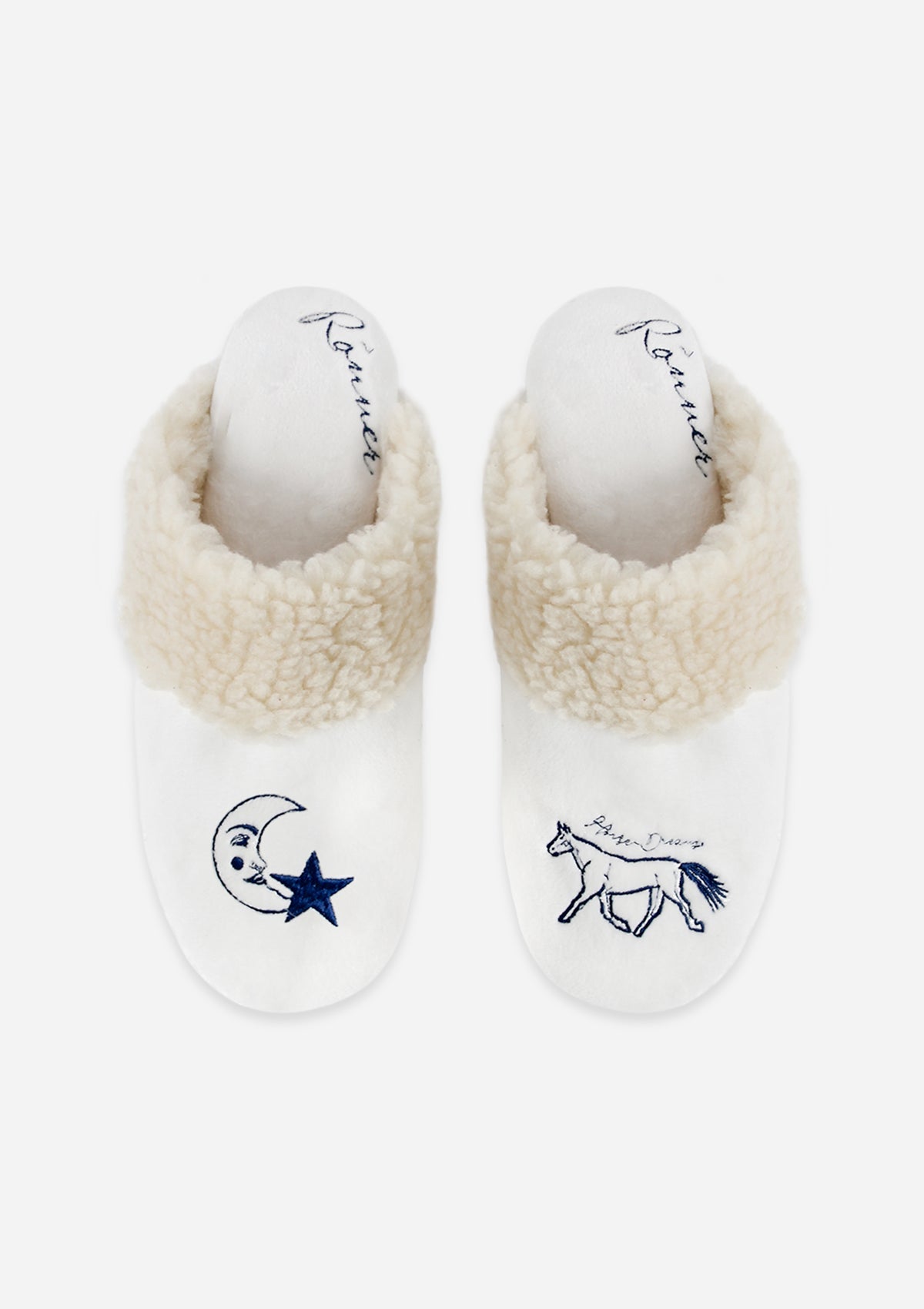 Horse Dreams Slippers | White - RönnerPajamasS